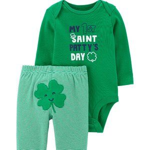 CARTER'S 2-Pc St. Patrick's Day Bodysuit Pant Set